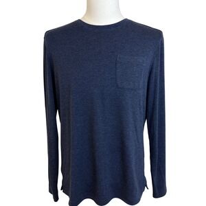 KIT & ACE Blue Long Sleeve Pocket T-Shirt Mens Sz M Casual Crew Preppy